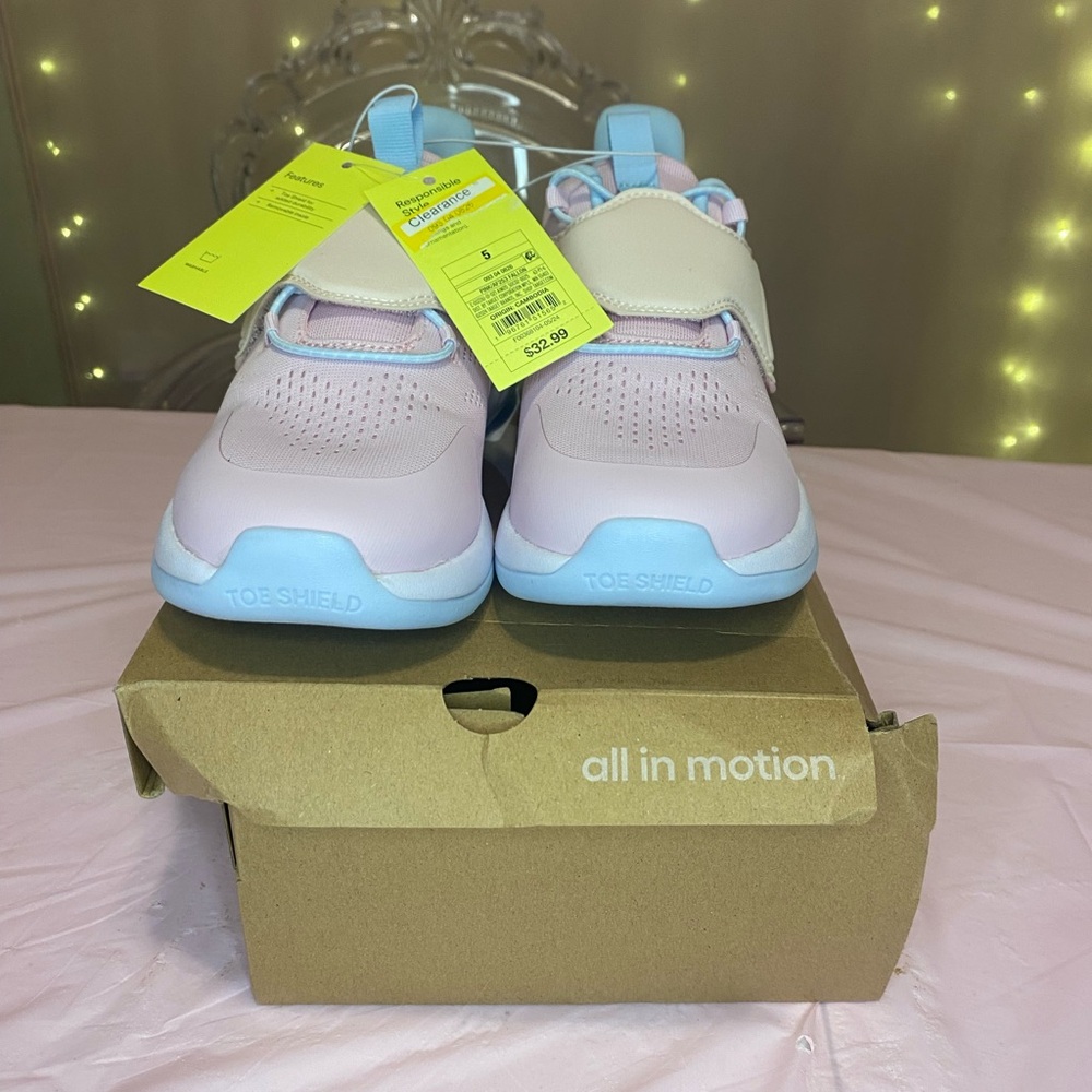 All in Motion Kids Sneakers - Light Pink and Sky Blue